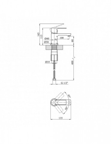 Змішувач для раковини Kroner KRP Bremen - C010 | купити | SilverGoose.com.ua.com.ua