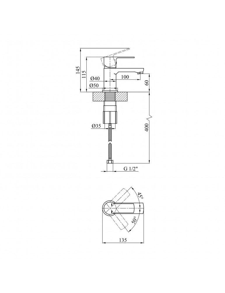 Змішувач для раковини Kroner KRP Bremen - C010 | купити | SilverGoose.com.ua.com.ua