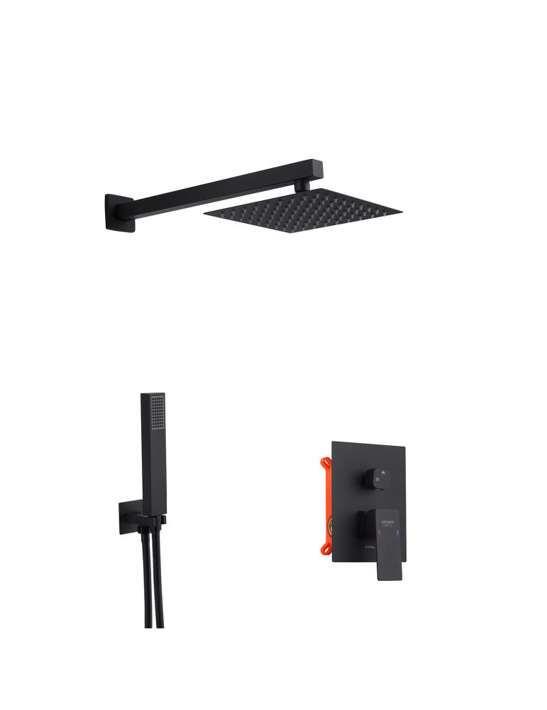 Душова система прихованого монтажу Kroner KRP Edelstahl Kubus - SCH082 | купити | SilverGoose.com.ua.com.ua