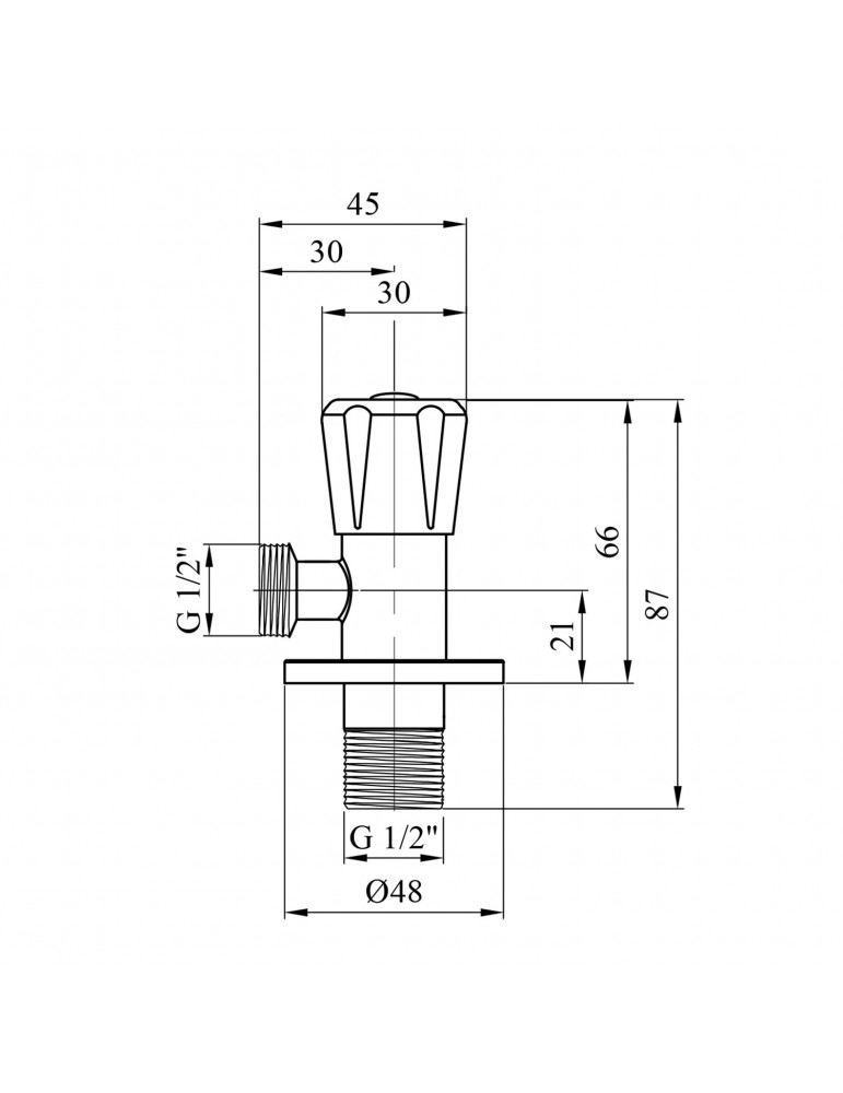 Кран приладний для підключення Karro 1/2"х1/2" ЗЗ KR-3131S | купити | SilverGoose.com.ua.com.ua