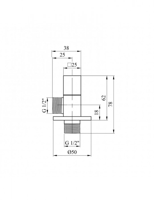Кран приладний для підключення Karro 1/2"х1/2" ЗЗ KR-03122А | купити | SilverGoose.com.ua.com.ua