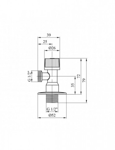 Кран приладний для підключення Karro 1/2"х1/2" ЗЗ KR-5001 | купити | SilverGoose.com.ua.com.ua