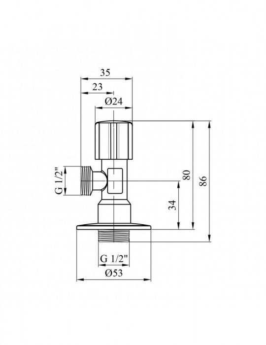 Кран приладний для підключення Karro 1/2"х1/2" ЗЗ KR-3019 | купити | SilverGoose.com.ua.com.ua