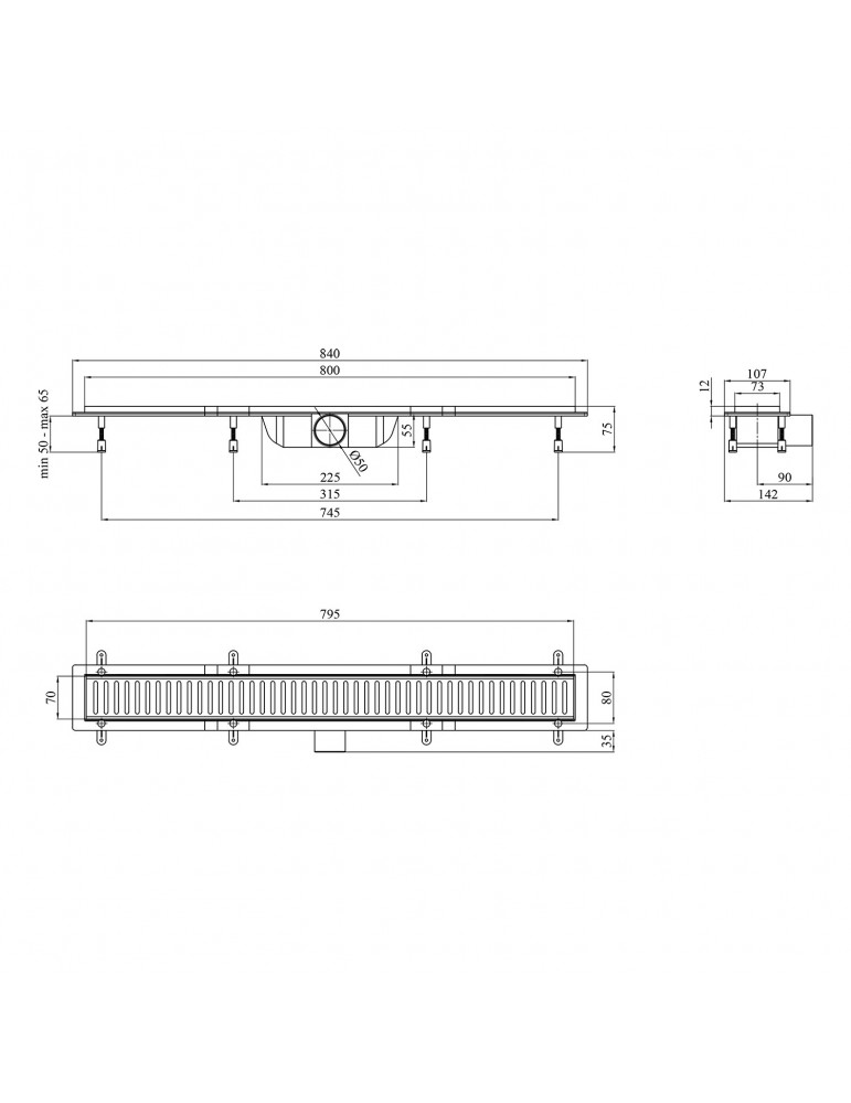 Трап лінійний Kroner KRP Harz S80 Sektion | купити | SilverGoose.com.ua.com.ua