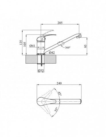 Змішувач для кухні Agua Leon - C030 | купити | SilverGoose.com.ua.com.ua