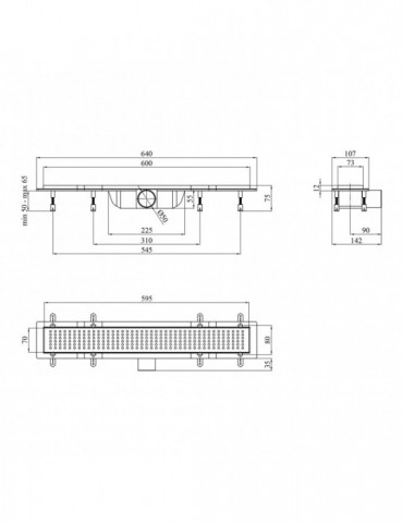 Трап лінійний Kroner KRP Harz L60 Löcher | купити | SilverGoose.com.ua.com.ua