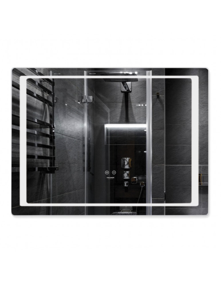 Дзеркало Kroner KRP Spiegel HR2 - 10070 з LED-підсвічуванням та антизапотіванням | купити | SilverGoose.com.ua.com.ua