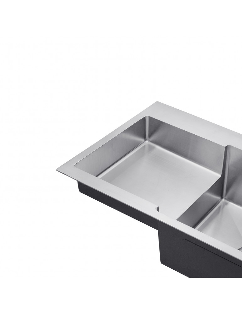 Кухонна мийка Kroner KRP Gebürstet - 7848RHM (3.0/1.0 мм) | купити | SilverGoose.com.ua.com.ua