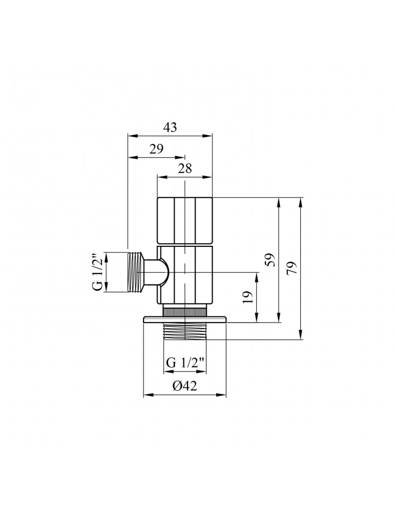 Кран приладний для підключення Karro 1/2"х1/2" ЗЗ KR-3126 New | купити | SilverGoose.com.ua.com.ua