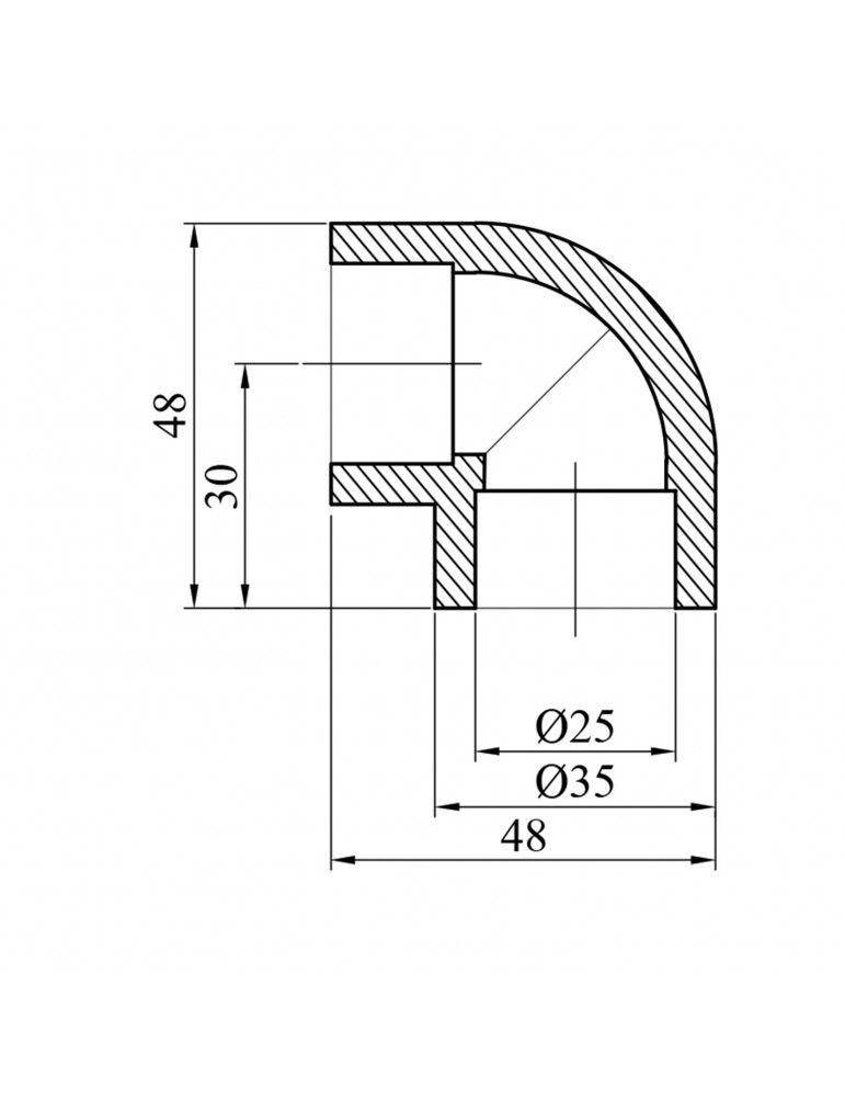 Коліно 90° PPR Baux 25 мм | купити | SilverGoose.com.ua.com.ua