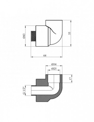 Коліно PPR Baux 25х1/2" РЗ | купити | SilverGoose.com.ua.com.ua