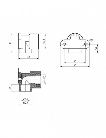 Коліно настінне PPR Baux 20х1/2'' РВ | купити | SilverGoose.com.ua.com.ua