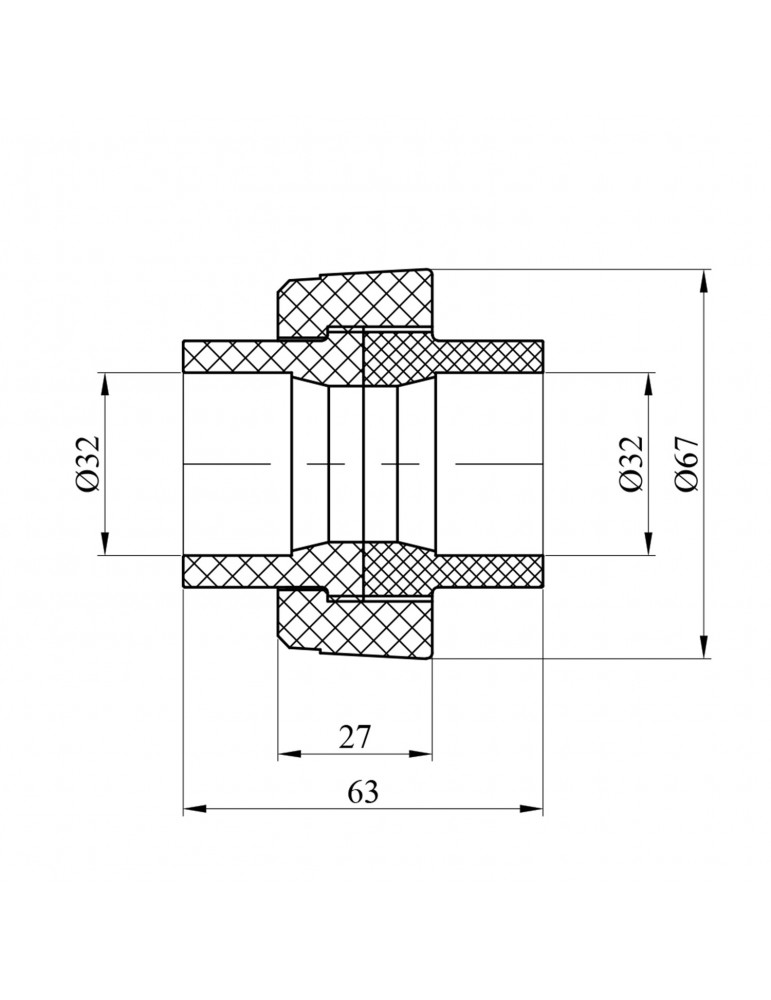 Розбірне з'єднання PPR GrandiTherm 32 мм | купити | SilverGoose.com.ua.com.ua