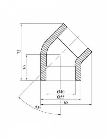 Коліно 45° PPR Baux 40 мм | купити | SilverGoose.com.ua.com.ua