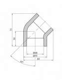 Коліно 45° PPR Baux 40 мм | купити | SilverGoose.com.ua.com.ua