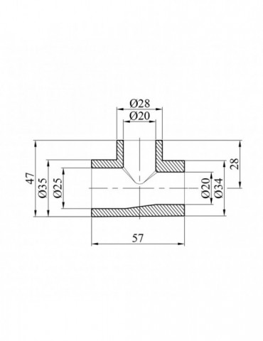 Трійник перехідний PPR Baux 25х20х20 мм | купити | SilverGoose.com.ua.com.ua