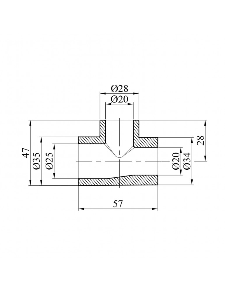 Трійник перехідний PPR Baux 25х20х20 мм | купити | SilverGoose.com.ua.com.ua