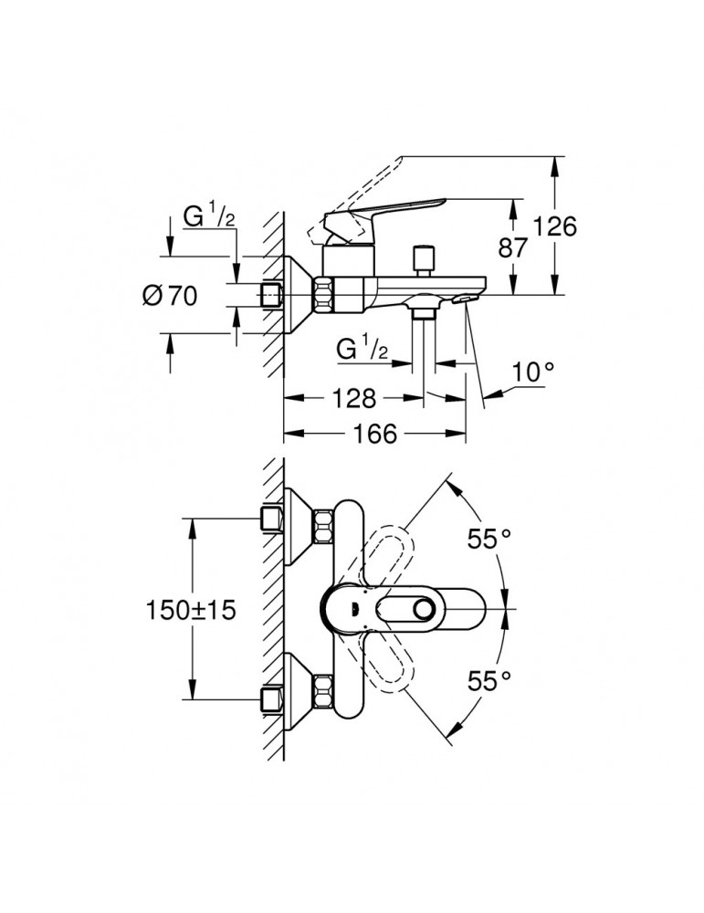 Змішувач для ванни Grohe BauLoop 23603000 | купити | SilverGoose.com.ua.com.ua