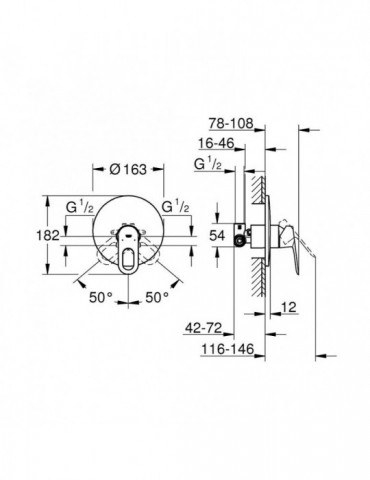 Змішувач прихованого монтажу для душу Grohe Bauloop 29080000 | купити | SilverGoose.com.ua.com.ua