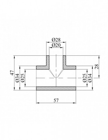 Трійник перехідний PPR Baux 25х20х25 мм | купити | SilverGoose.com.ua.com.ua