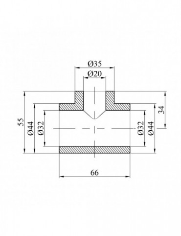 Трійник перехідний PPR Baux 32х20х32 мм | купити | SilverGoose.com.ua.com.ua