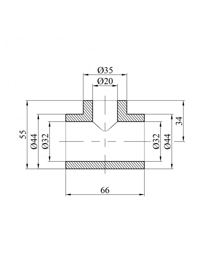 Трійник перехідний PPR Baux 32х20х32 мм | купити | SilverGoose.com.ua.com.ua