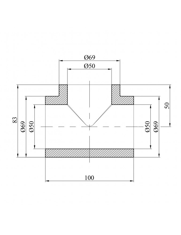 Трійник PPR Baux 50 мм | купити | SilverGoose.com.ua.com.ua