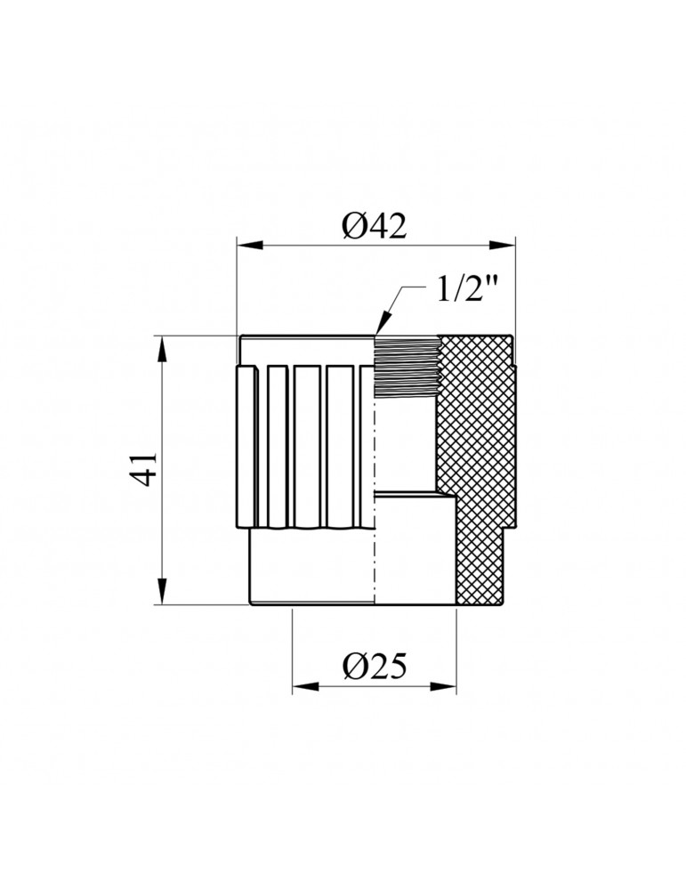 Муфта PPR Baux 25х1/2" РВ | купити | SilverGoose.com.ua.com.ua