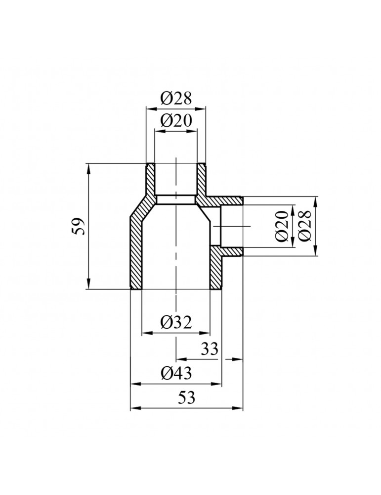 Трійник перехідний PPR Baux 32х20х20 мм | купити | SilverGoose.com.ua.com.ua