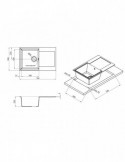 Кухонна мийка Kroner KRP Komposit COL - 7850 | купити | SilverGoose.com.ua.com.ua