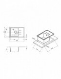 Кухонна мийка Kroner KRP Komposit GRB - 6243 | купити | SilverGoose.com.ua.com.ua