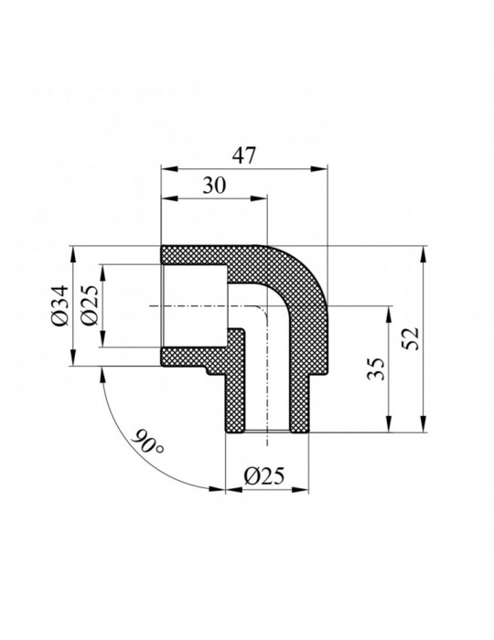 Коліно 90° PPR GrandiTherm 25 мм ВЗ | купити | SilverGoose.com.ua.com.ua