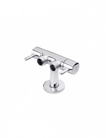 Кран приладний для підключення Karro 1/2"x1/2"x1/2" ЗЗЗ на 2 виходи KR-3155