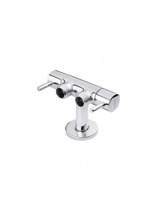 Кран приладний для підключення Karro 1/2"x1/2"x1/2" ЗЗЗ на 2 виходи KR-3155 | купити | SilverGoose.com.ua.com.ua