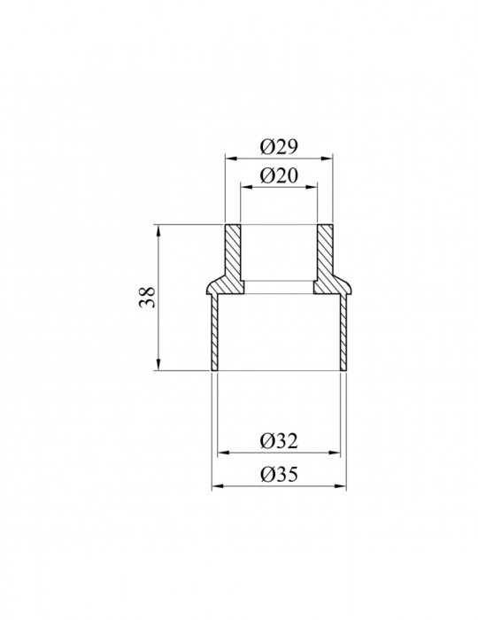 Муфта перехідна PPR GrandiTherm 32х20 мм ВЗ | купити | SilverGoose.com.ua.com.ua