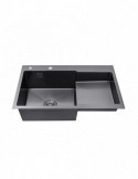 Кухонна мийка Kroner KRP Schwarze - 7848LHM PVD (3.0/1.0 мм) | купити | SilverGoose.com.ua.com.ua