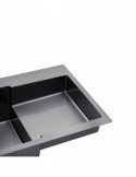 Кухонна мийка Kroner KRP Schwarze - 7848LHM PVD (3.0/1.0 мм) | купити | SilverGoose.com.ua.com.ua