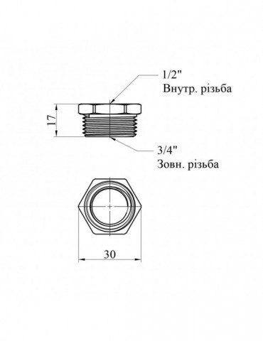 Футорка STA "Premium" (DN) 15х20 ВЗ нікель | купити | SilverGoose.com.ua.com.ua
