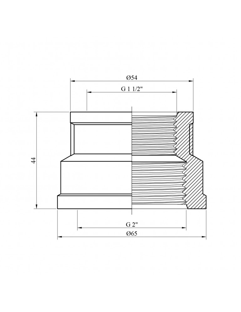 Муфта перехідна STA "Premium" (DN) 40х50 ВВ нікель | купити | SilverGoose.com.ua.com.ua