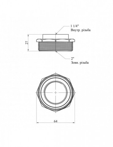 Футорка STA (DN) 32х50 ВЗ латунна New | купити | SilverGoose.com.ua.com.ua