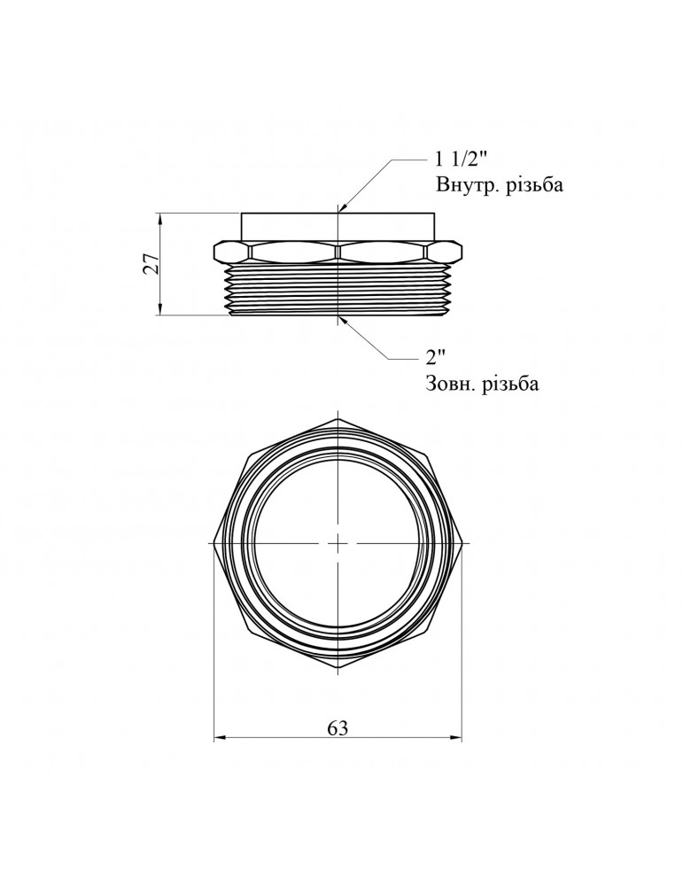 Футорка STA (DN) 40х50 ВЗ латунна New | купити | SilverGoose.com.ua.com.ua