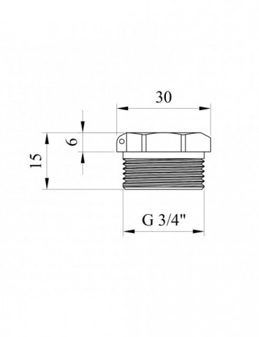 Заглушка STA (DN) 20 РЗ латунна | купити | SilverGoose.com.ua.com.ua
