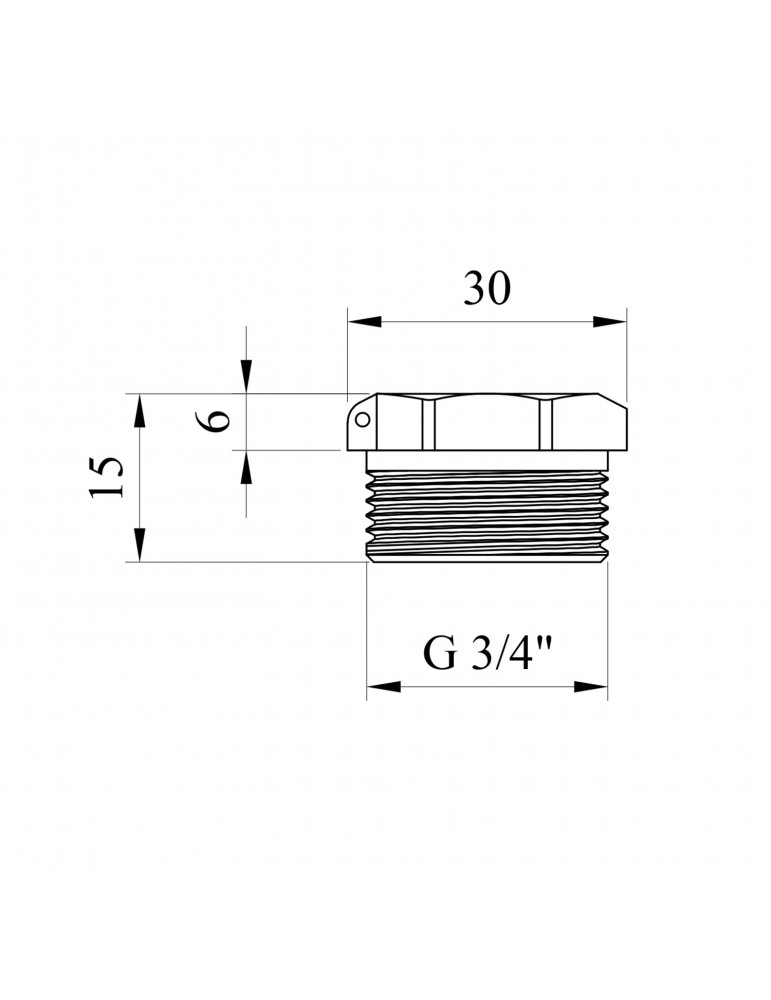 Заглушка STA (DN) 20 РЗ латунна | купити | SilverGoose.com.ua.com.ua