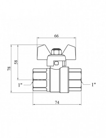 Кран кульовий STA "LB" 1" ВВ PN40 зелений метелик, нікель | купити | SilverGoose.com.ua.com.ua