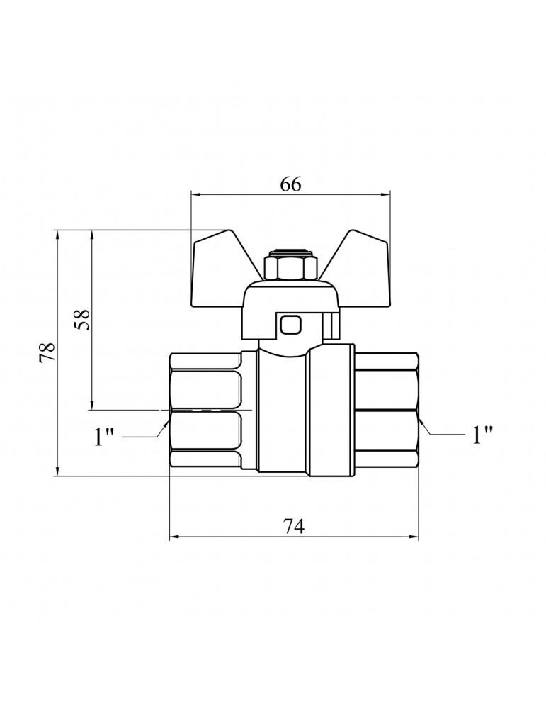 Кран кульовий STA "LB" 1" ВВ PN40 зелений метелик, нікель | купити | SilverGoose.com.ua.com.ua