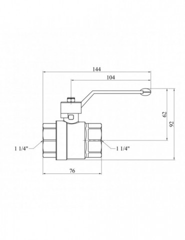 Кран кульовий STA "LB" 1 1/4" ВВ PN40 зелена ручка, нікель | купити | SilverGoose.com.ua.com.ua