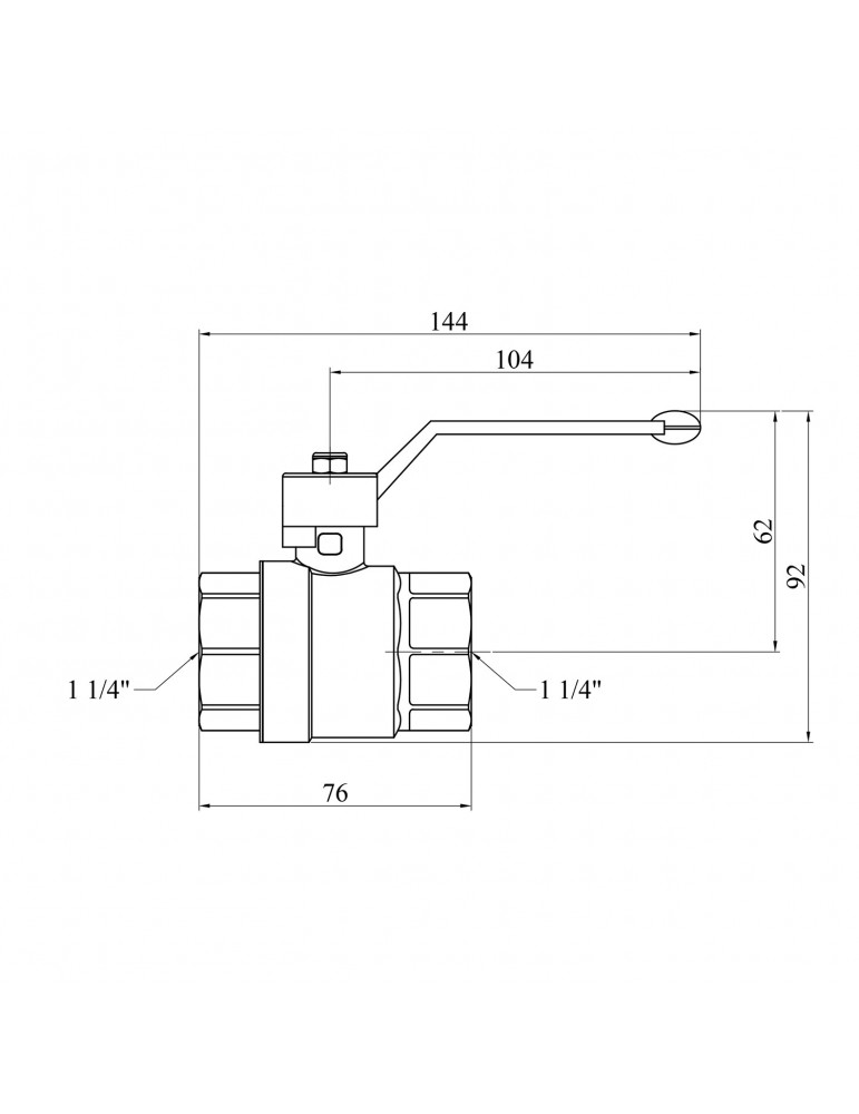 Кран кульовий STA "LB" 1 1/4" ВВ PN40 зелена ручка, нікель | купити | SilverGoose.com.ua.com.ua