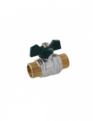 Кран кульовий STA "LB" 3/4" ЗЗ PN40 зелений метелик, нікель