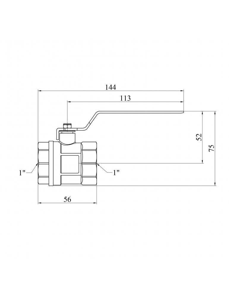 Кран кульовий STA (DN) 25 ВВ PN30 ручка, нікель | купити | SilverGoose.com.ua.com.ua
