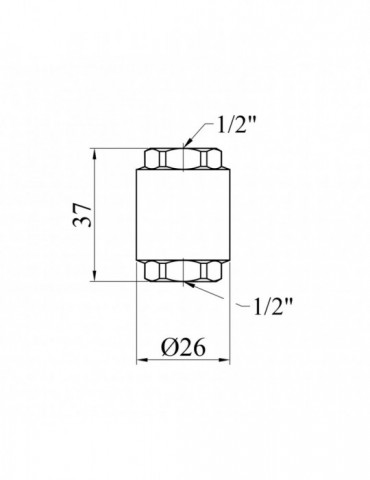 Зворотний клапан STA (DN) 15 ВВ з латунним штоком | купити | SilverGoose.com.ua.com.ua